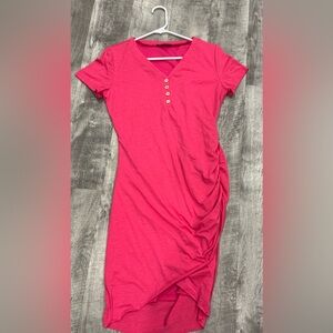 Pink Women’s Dress With Buttons